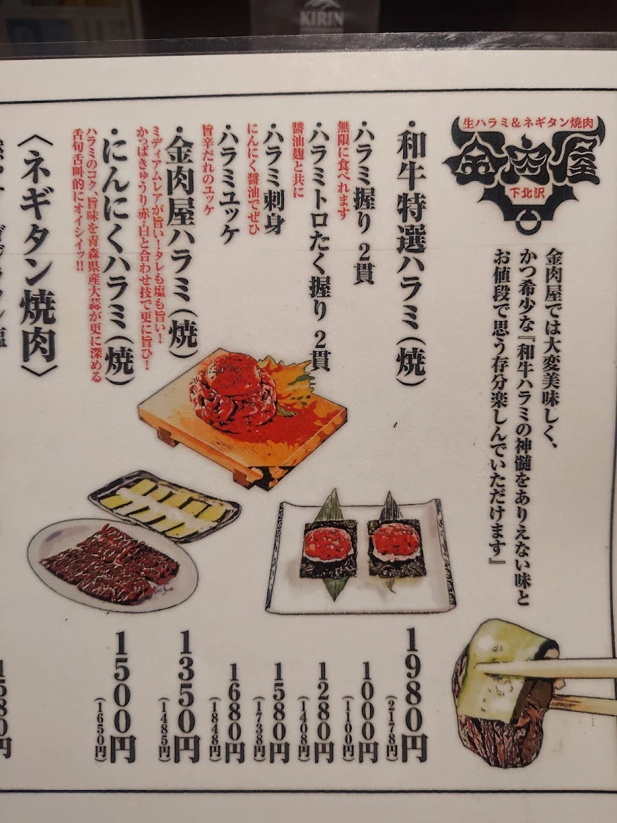 神戸牛焼肉と冷やし生ピーマン 金肉屋 渋谷道玄坂 PARTⅡ メニュー写真 14
